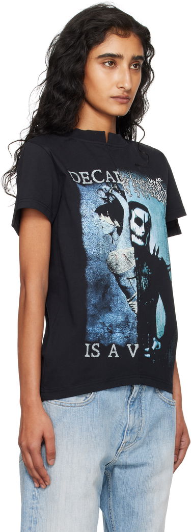 T-shirt VETEMENTS VETEMENTS Cradle of Filth Cut-Up Fitted T-Shirt Svart | WCF76TR960BB, 1