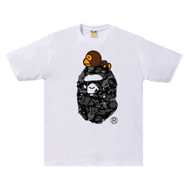 T-shirt BAPE Space Camo Milo On Big Ape Tee Vit | 2F30 110 008 WHITE, 0