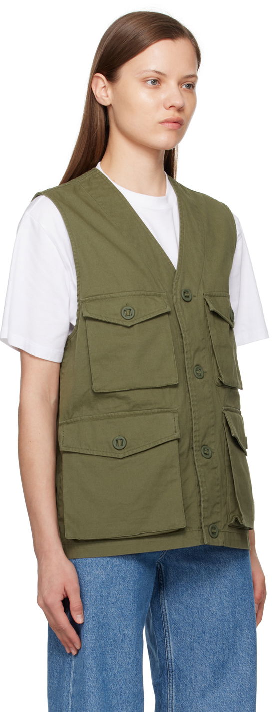 Väst Carhartt WIP Utility Cotton Canvas Vest Grön | I032980 1YS4G, 1