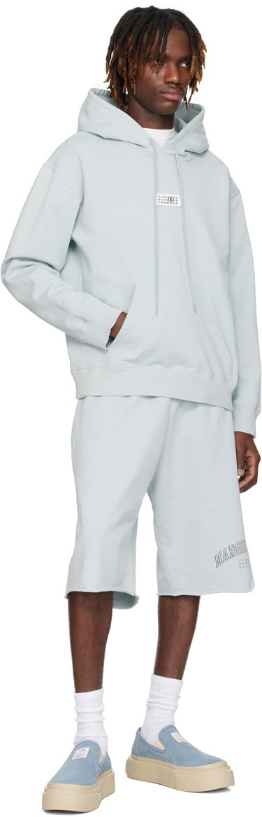 Sweatshirt Maison Margiela MM6 Maison Margiela Unbrushed Cotton Hoodie Blå | SH0GU0018 M25012, 3