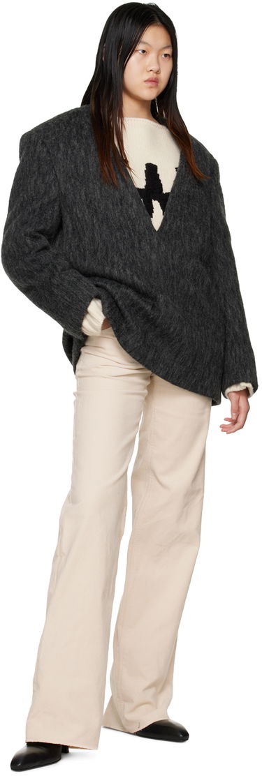 Jacka We11done We11done Y-Neck Fuzzy Jacket Grå | WD-JK3-22-020-W-DG, 3