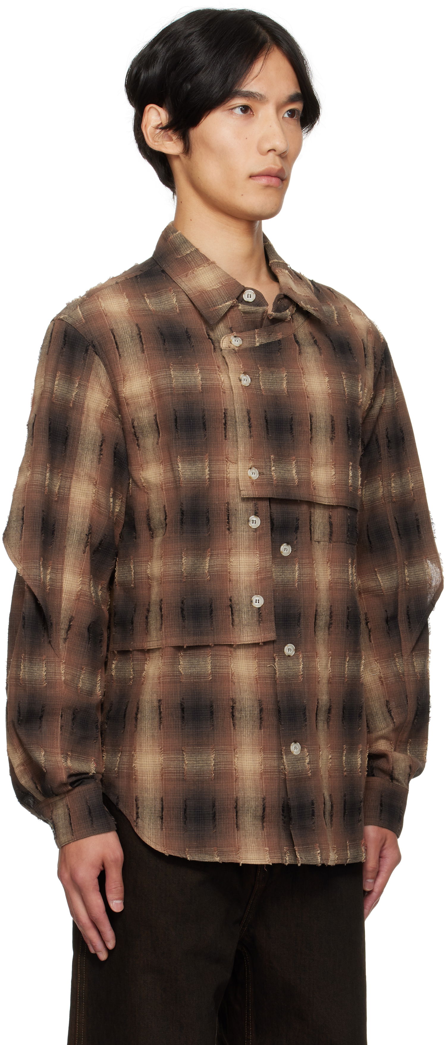 Skjorta Andersson Bell Andersson Bell Check Layered Shirt Brun | atb1337m, 1