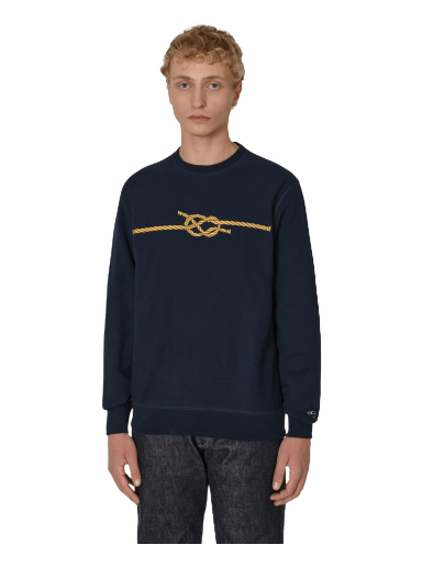 Sweatshirt Noah Knot Crewneck Sweatshirt Blue Svart | SS070FW22 NVY