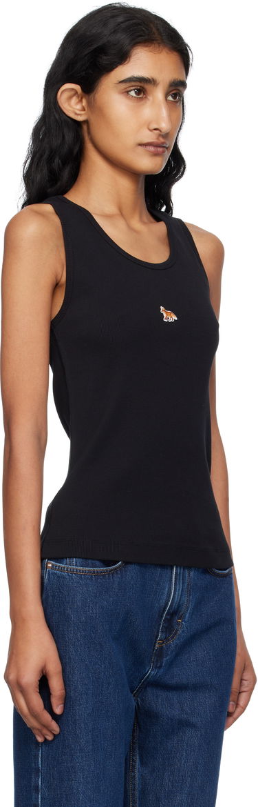 Linne MAISON KITSUNÉ Maison Kitsuné 'Baby Fox' Ribbed Tank Top Vit | PW00623KA0033, 4