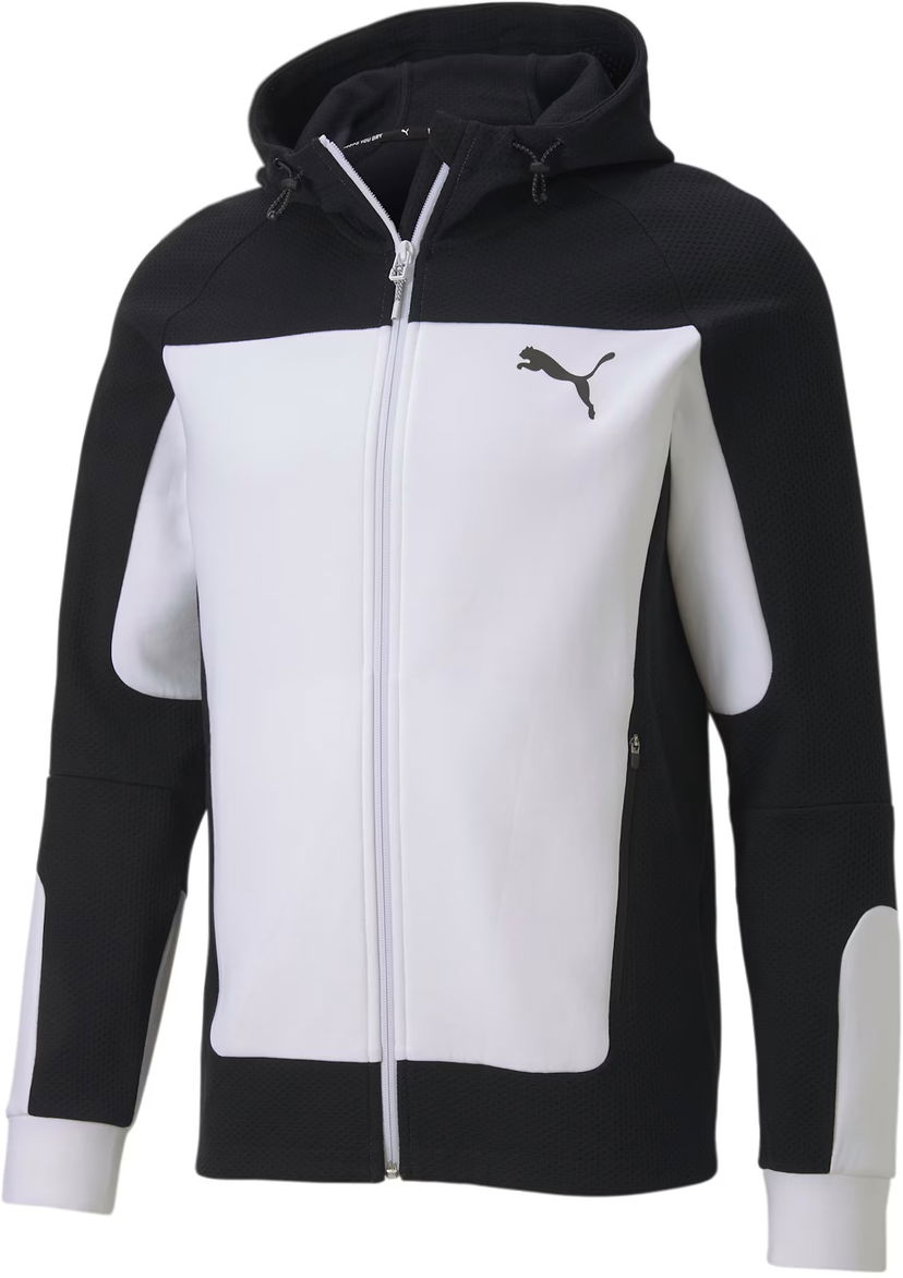 Jacka Puma EVOSTRIPE Hooded Jacket Vit | 581486-002