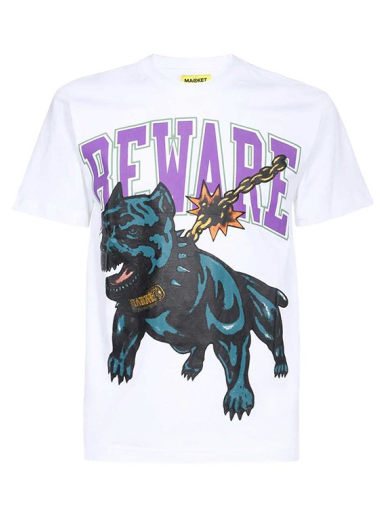 T-shirt MARKET Beware Dog Washed Tee Vit | 399001086-2