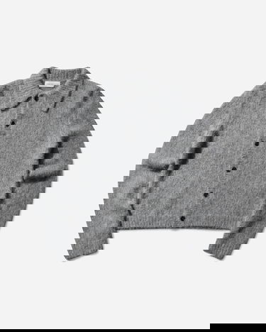 Sweater Dries Van Noten Cropped Wool Cardigan Grå | 252-021225-2709 804, 1