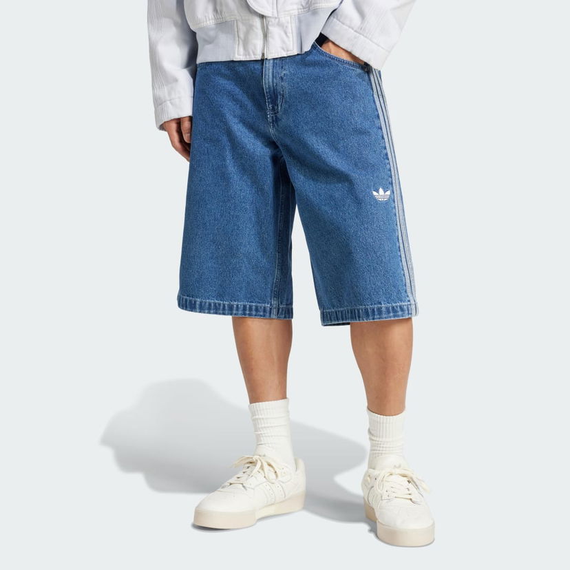 Shorts adidas Performance Adicolor Denim Firebird Shorts Blå | JC6235