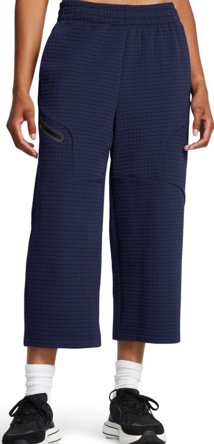 Cargo byxor Under Armour Grid Crop Fleece Pants Blå | 1386492-410