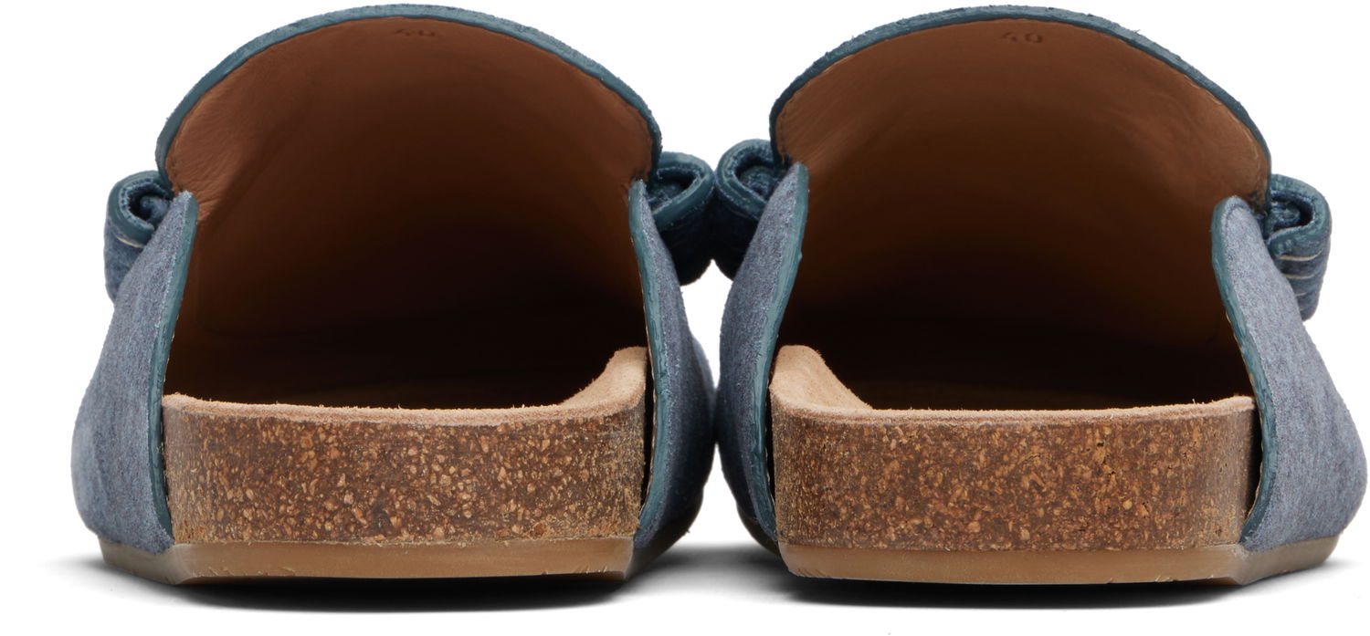Sneakers och skor JW Anderson JW Anderson Felt Stitch Loafer Mules Blå | LF0078-LA0380, 1