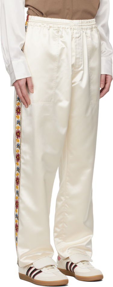 Träningsbyxor Bode Bode Candyfloss Satin Track Pants Vit | MRS25BT010, 1