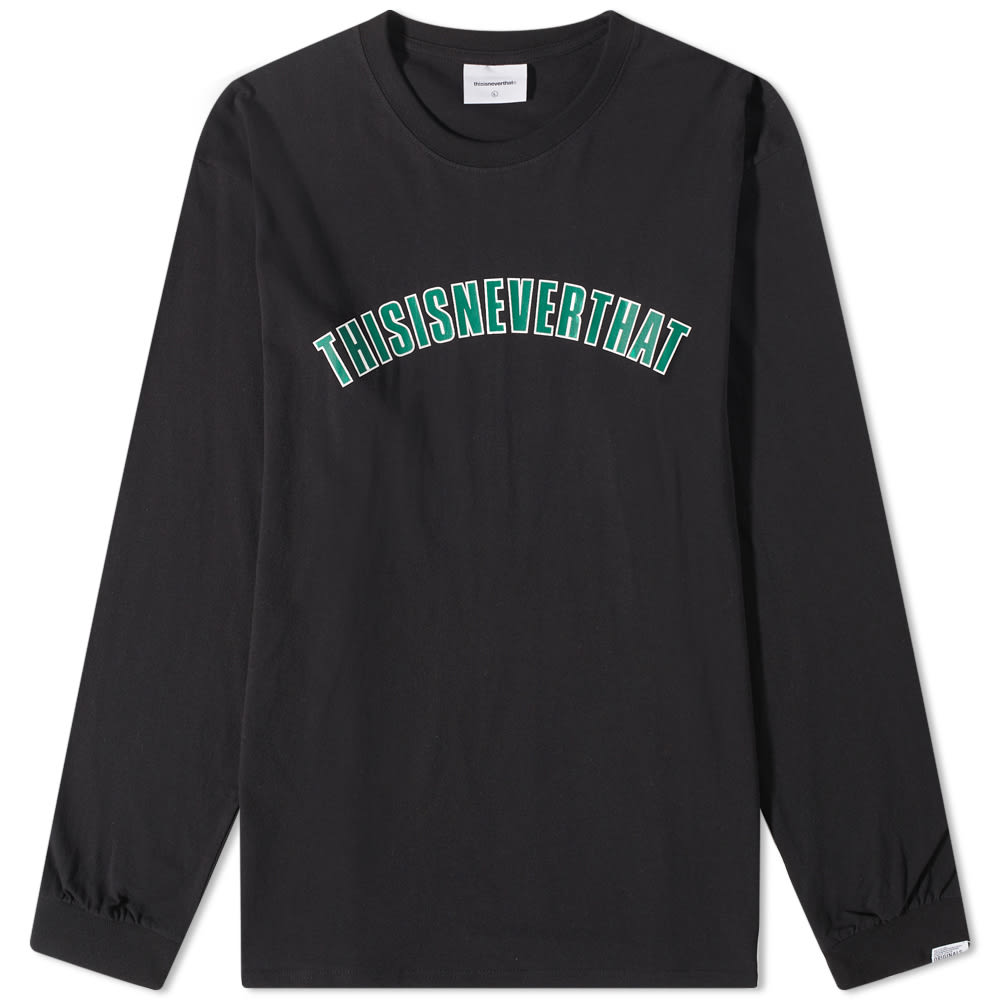 T-shirt thisisneverthat Long Sleeve New Arc Tee Svart | TN223TTSLT01-BK, 0