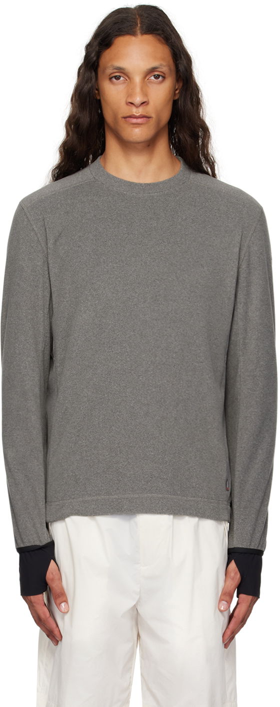 Sweater Moncler Grenoble Gray Polartec Sweater Grå | J20978G00002899ZX, 0