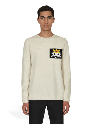 Sweater Comme des Garçons Invader Knit Sweater Beige | FJ-N006-W22 3