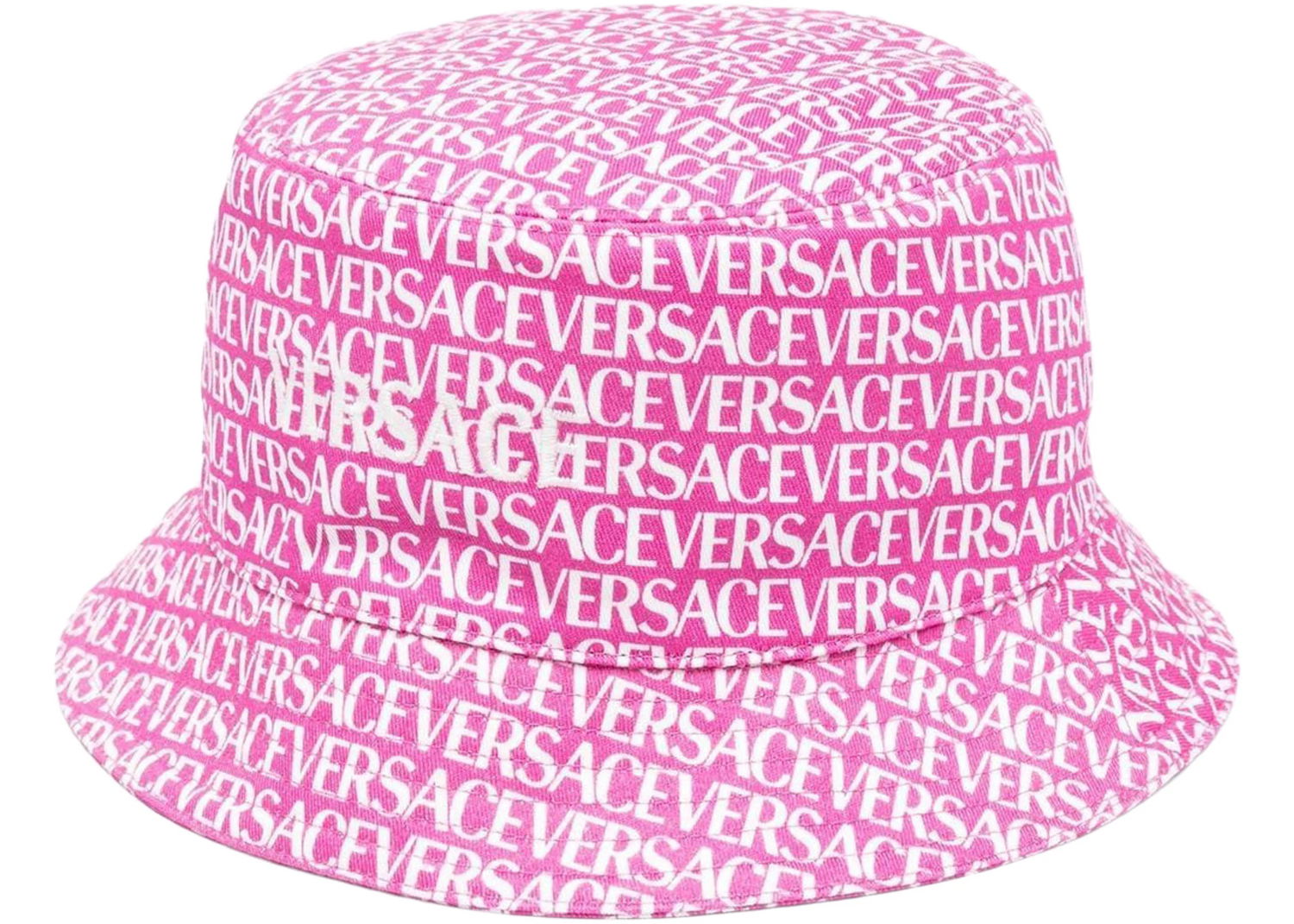 Hatt Versace Logo Print Bucket Hat Pink Rosa | 1007031-1A06693_5P110, 0