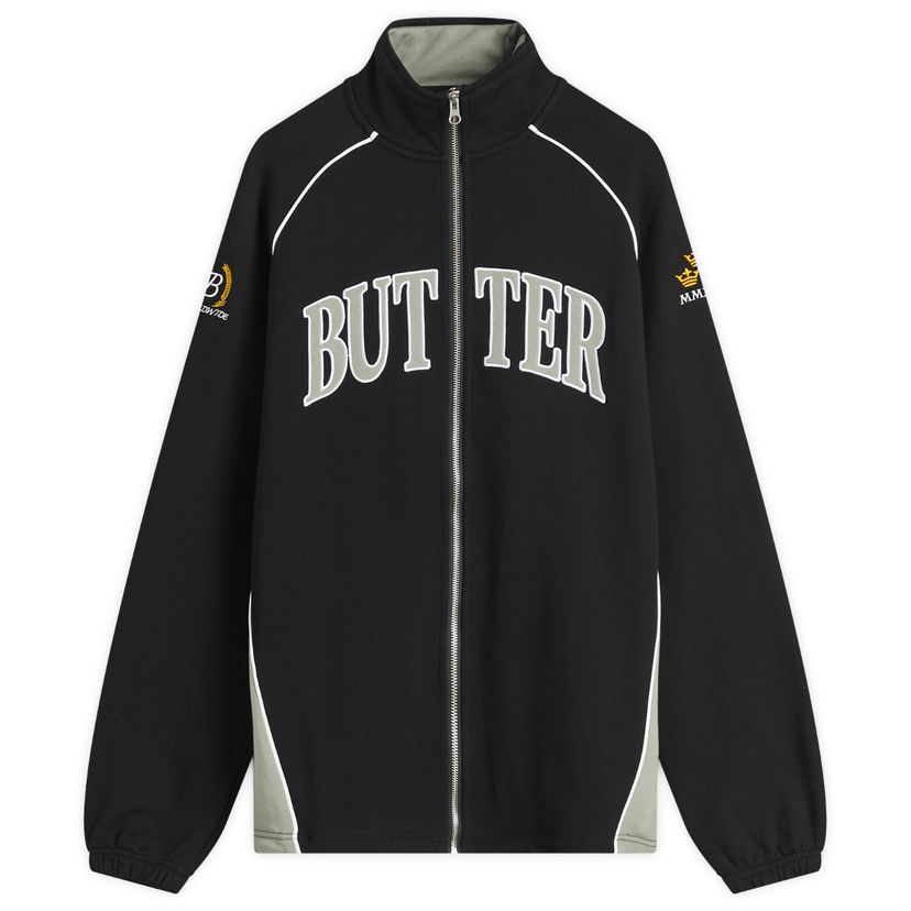 Vindjacka Butter Goods Butter Goods Crown Applique Track Jacket Svart | BG251601-BLK