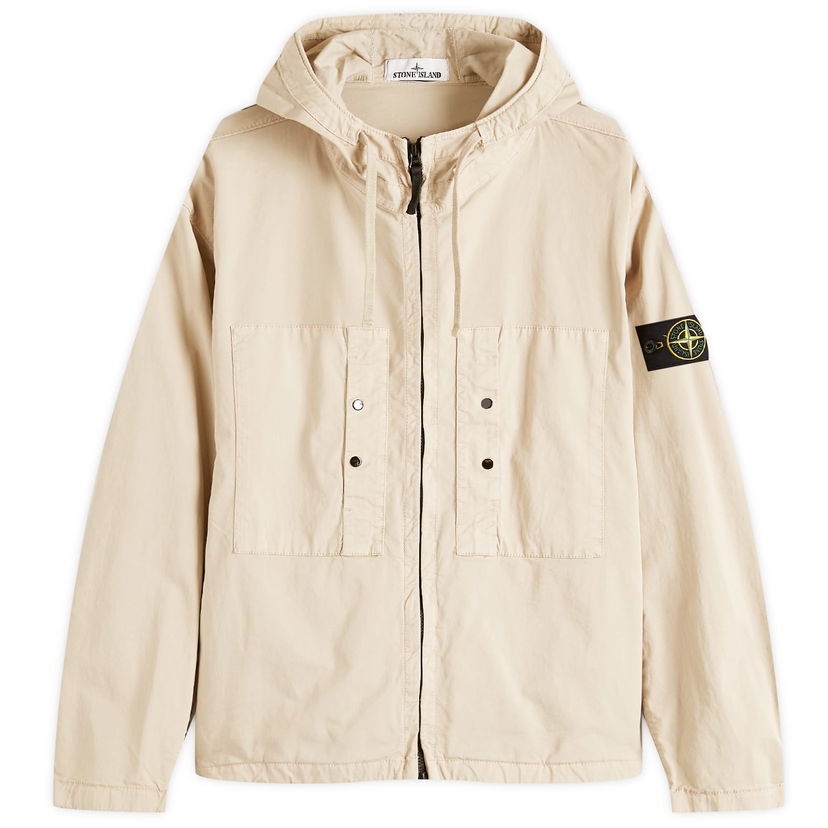 Sweatshirt Stone Island Stone Island Supima Cotton Twill Stretch-TC Hooded Jacket Beige | K1S154100091-V009A