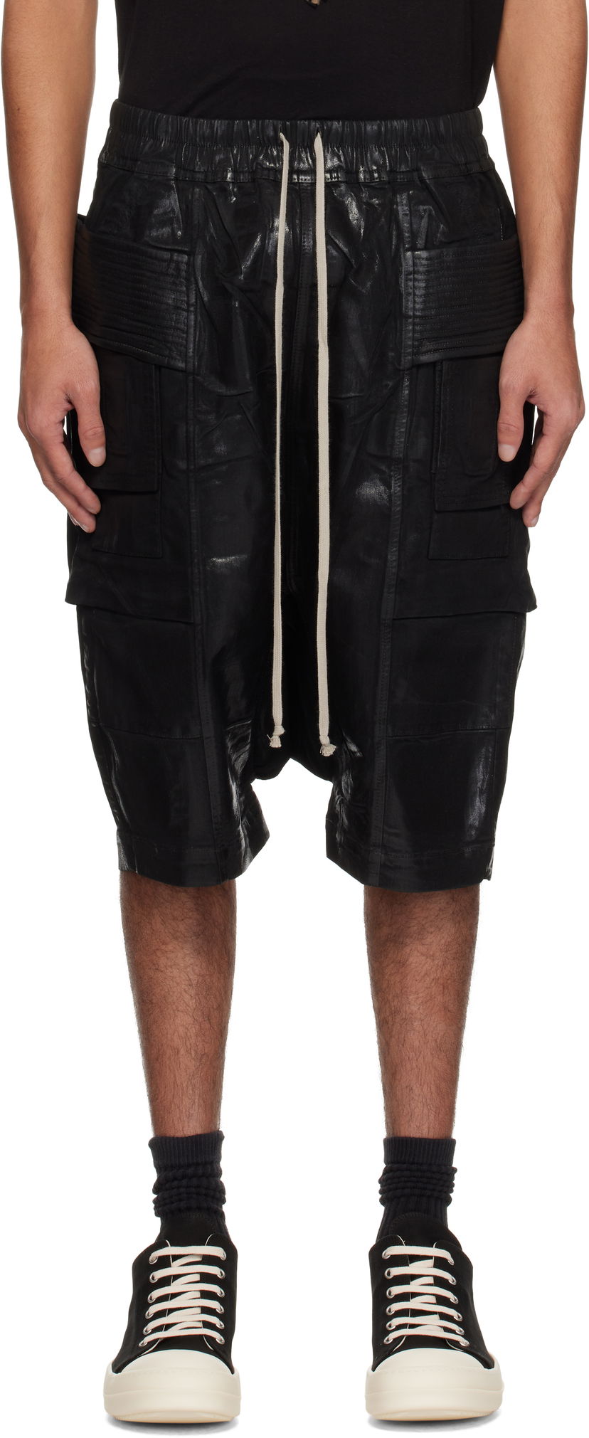 Shorts Rick Owens Rick Owens DRKSHDW Hollywood Creatch Cargo Pods Shorts Svart | DU01E3382 SCF