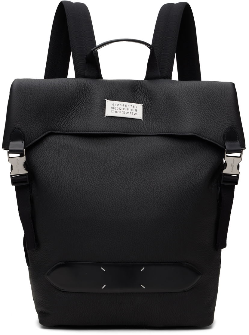 Ryggsäck Maison Margiela Soft 5AC Flap Backpack Svart | SB1WA0010 P4746