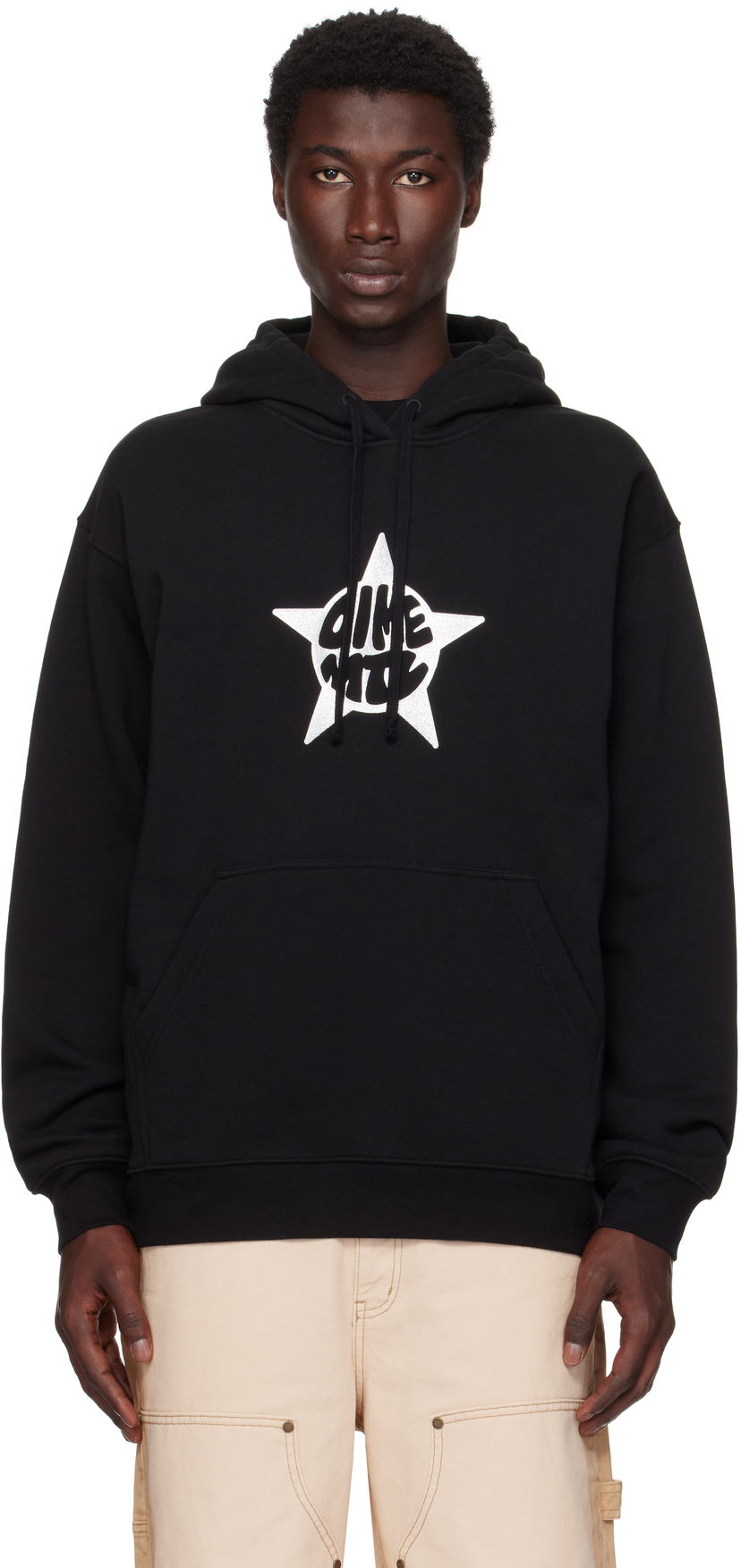 Sweatshirt Dime Dime Star Hoodie Svart | DIMESU2546BLK