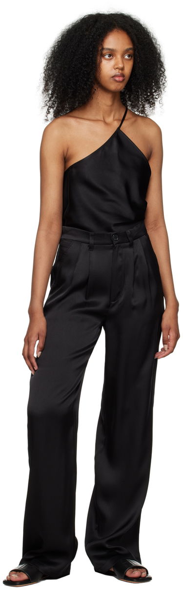 Byxor Anine Bing Carrie Satin Wide Leg Trousers Svart | A-03-3269-000B, 3