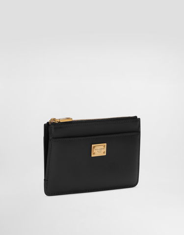 Plånbok Dolce & Gabbana Dolce & Gabbana Plongé Calfskin Card Holder Svart | BI1261A9S2580999, 1