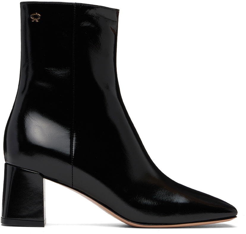 Sneakers och skor Gianvito Rossi Freeda Leather Ankle Boots Svart | G73028-55RIC-NUI