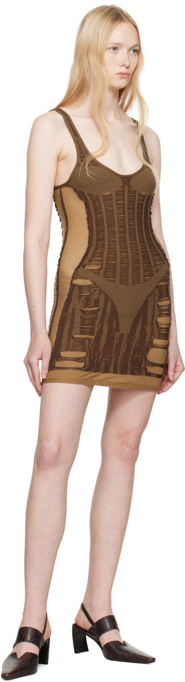 Klä Diesel Diesel M-Calimera Distressed Mini Dress Brun | A19215 0BJBI, 3