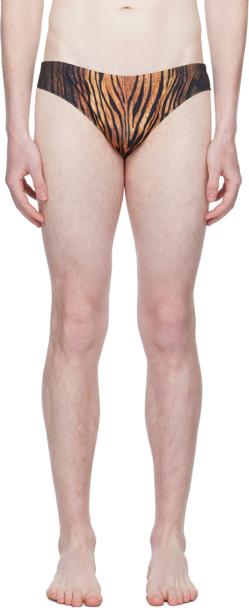 Badkläder Jean Paul Gaultier Jean Paul Gaultier 'The Wood' Swim Briefs Brun | 25/03-M-SW072-J009P-0060