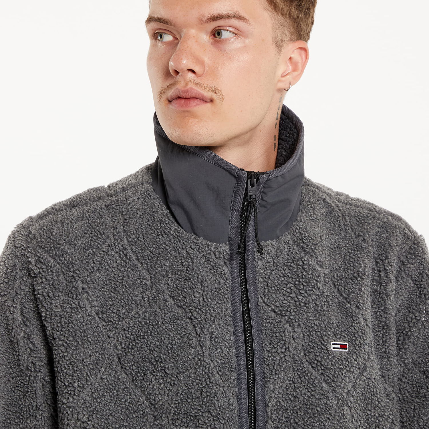 Jacka Tommy Hilfiger Teddy Essential Jacket Black Svart | DM0DM19644 BDS, 1