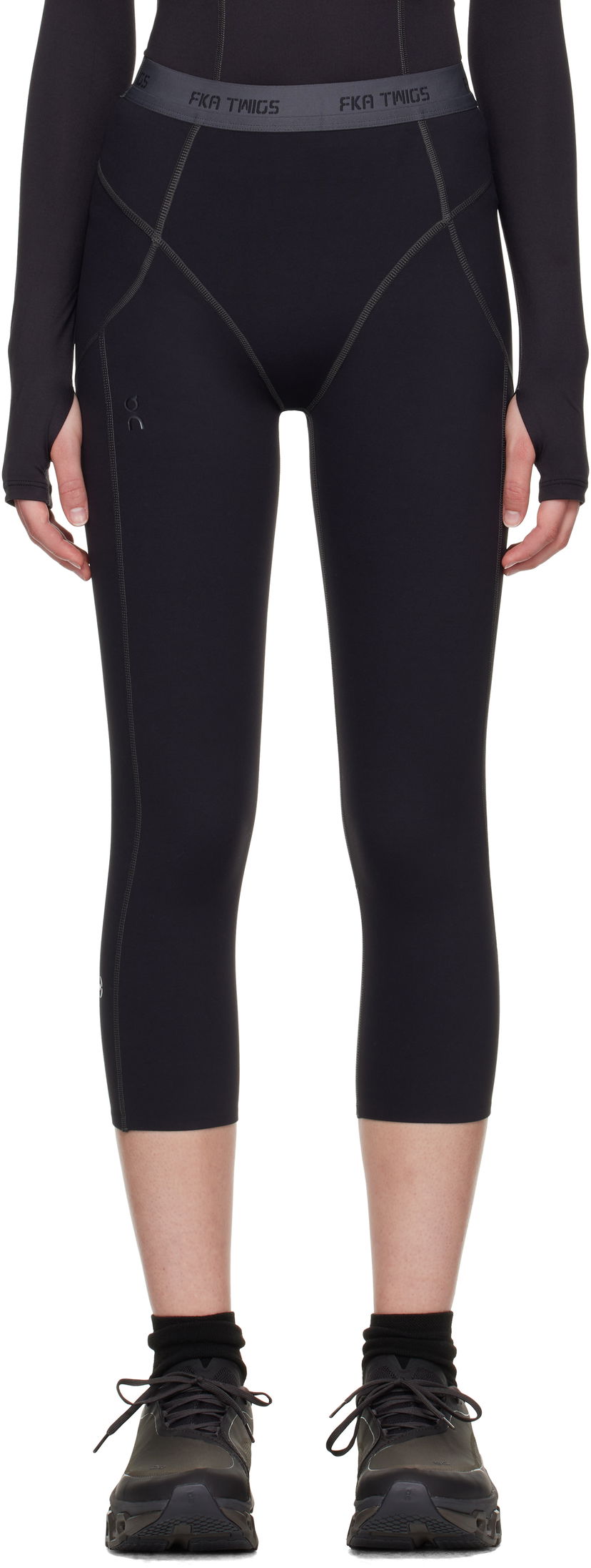 Damasker On Running FKA twigs Edition Studio Sport Cropped Leggings Svart | 1WF11690553