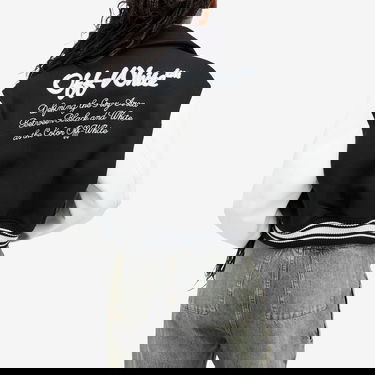 Bomberjacka Off-White Off-White WO Simple Cropped Varsity Jacket, Size Small Svart | OWEK00DS25FAB0011001, 3