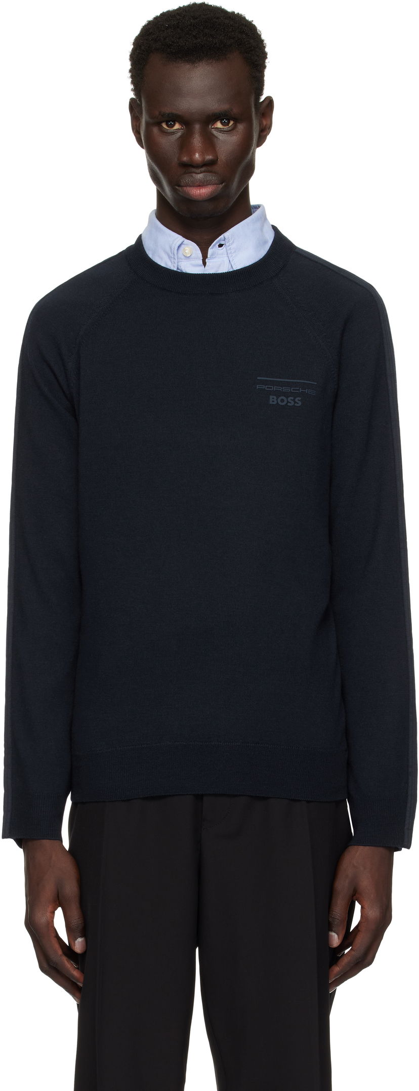 Sweater BOSS Porsche Edition Logo Sweater Mörkblå | 50531197
