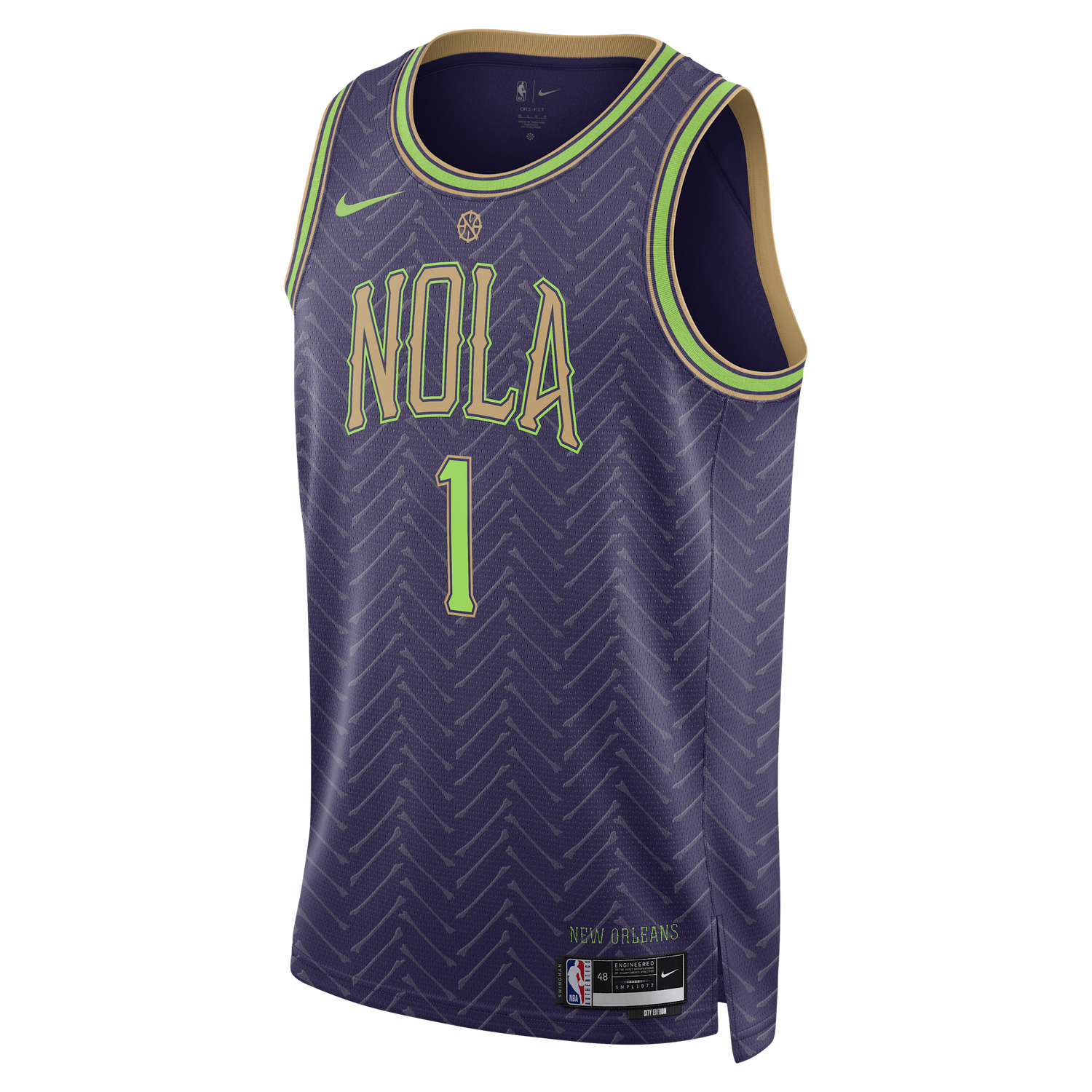 Jersey Nike Swingman Zion Williamson City Edition Jersey Purpur | FQ4351-537, 0