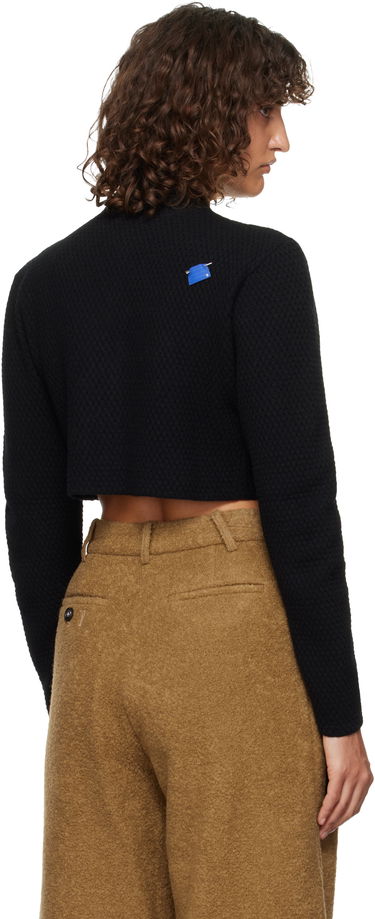 Sweater ADER ERROR Cropped Buttoned Cardigan Svart | BN01FWKT0701BK, 2