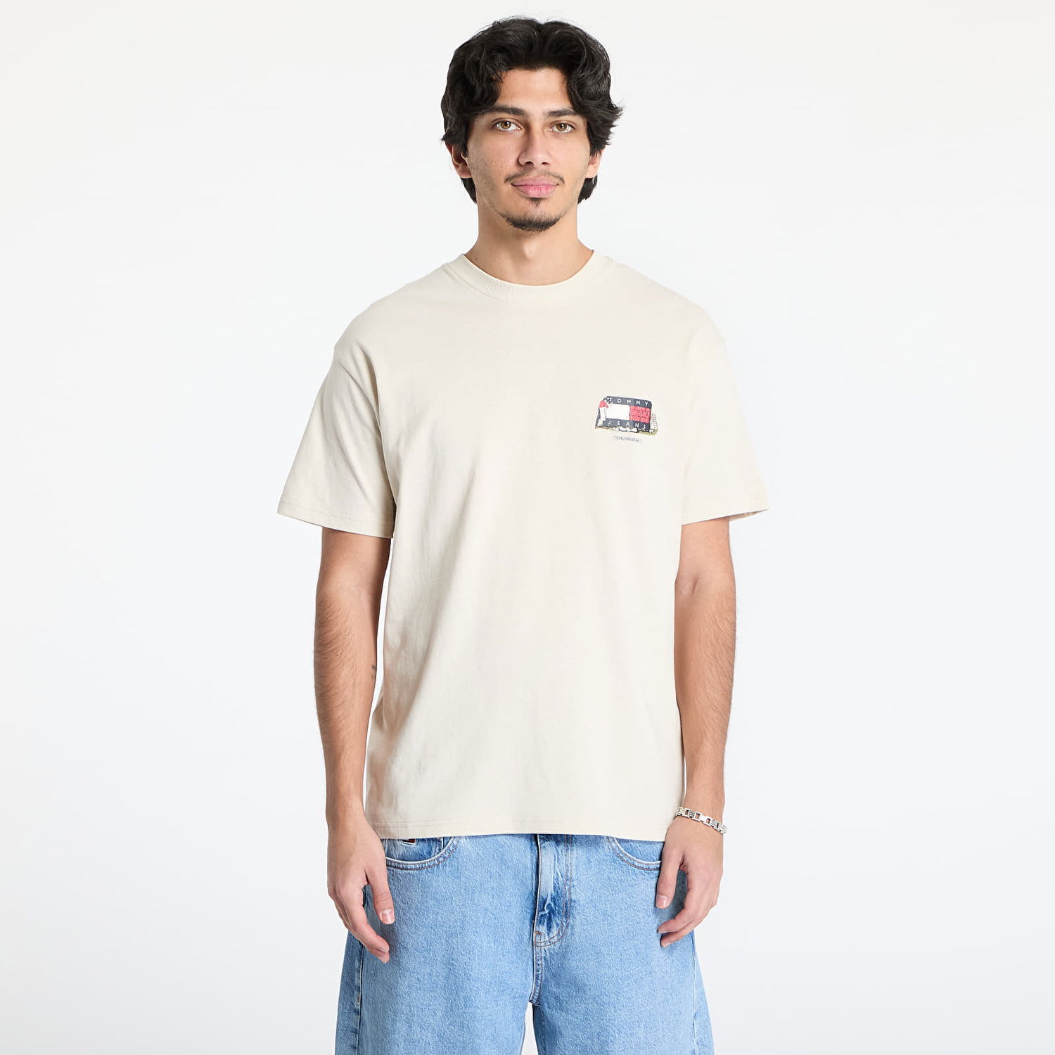 T-shirt Tommy Hilfiger Tommy Jeans Relaxed Fit Novelty Graphic T-Shirt Beige | DM0DM20351 ACG, 0