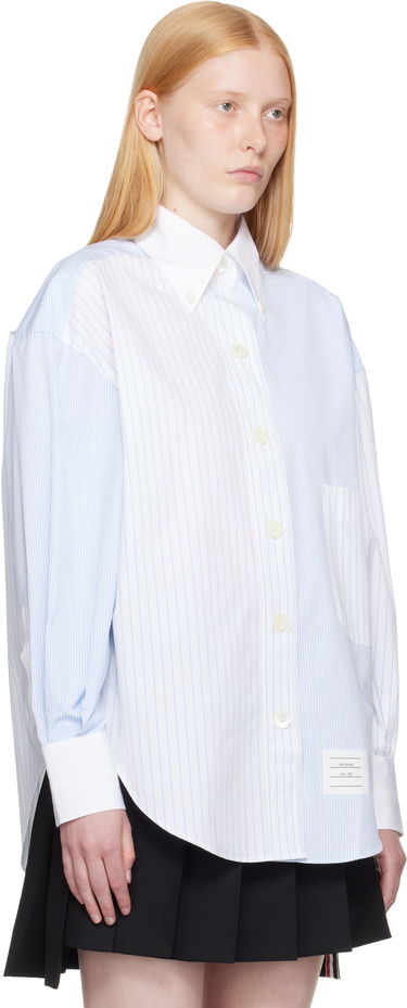 Skjorta Thom Browne Thom Browne Funmix Micro University Striped Shirt Blå | FLL079F-F0917, 1