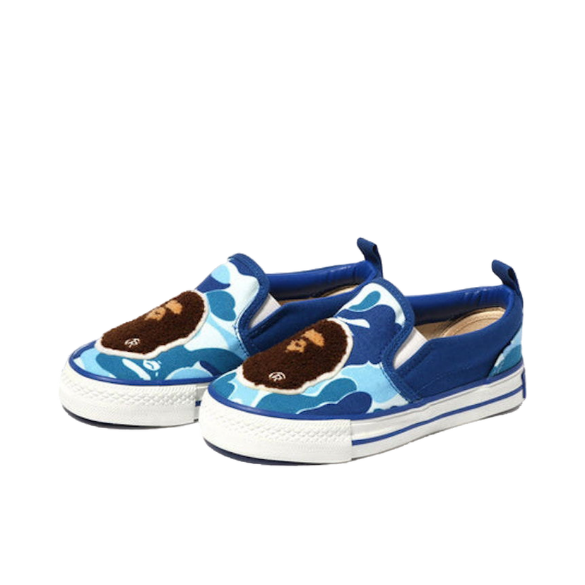 Sneakers och skor BAPE Bathing Ape Head Slip-On ABC Camo (PS) Blå | 1I30-391-001 BLU