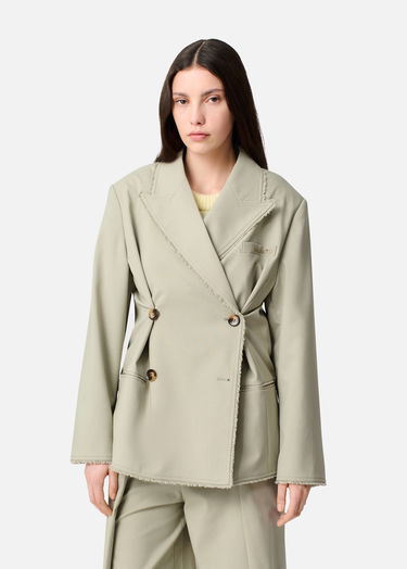 Jacka AXEL ARIGATO Thea Frayed Double-Breasted Blazer Beige | A3305001, 11