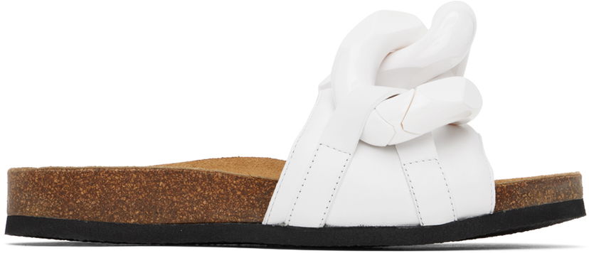 Tillbehör JW Anderson JW Anderson Chain Slides Vit | ANW36015A