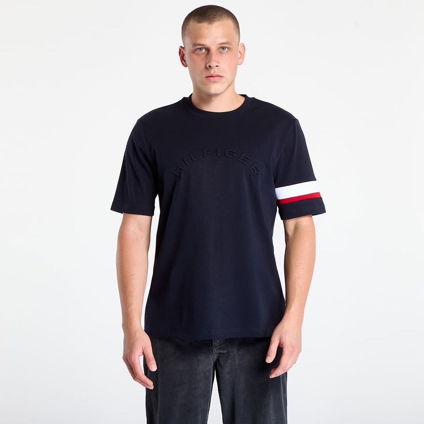 T-shirt Tommy Hilfiger T-shirt Rwb Insert Tee Desert Sky Mörkblå | MW0MW40018-DW5