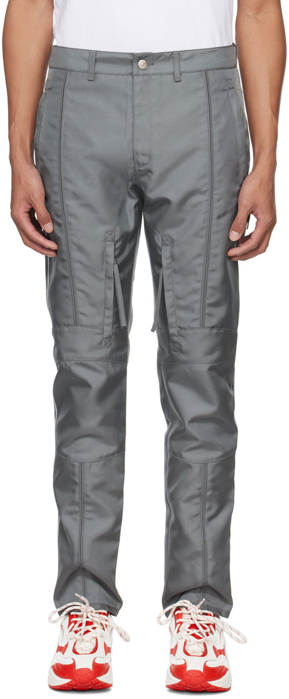 Cargo byxor Kanghyuk Stitched Cargo Trousers Grå | PA24SST05