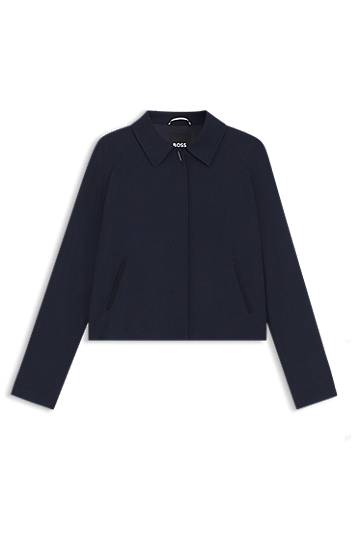 Jacka BOSS Crepe Blazer with Concealed Closure Mörkblå | 50542011