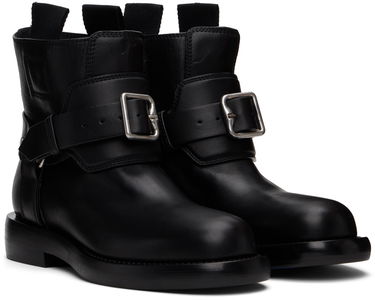 Kläder Burberry Burberry Leather Cobble Boots Svart | 8101287, 3
