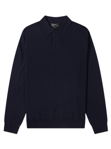 Polotröja A.P.C. Jerry Polo Knit Mörkblå | WVAWM-H23593-IAK