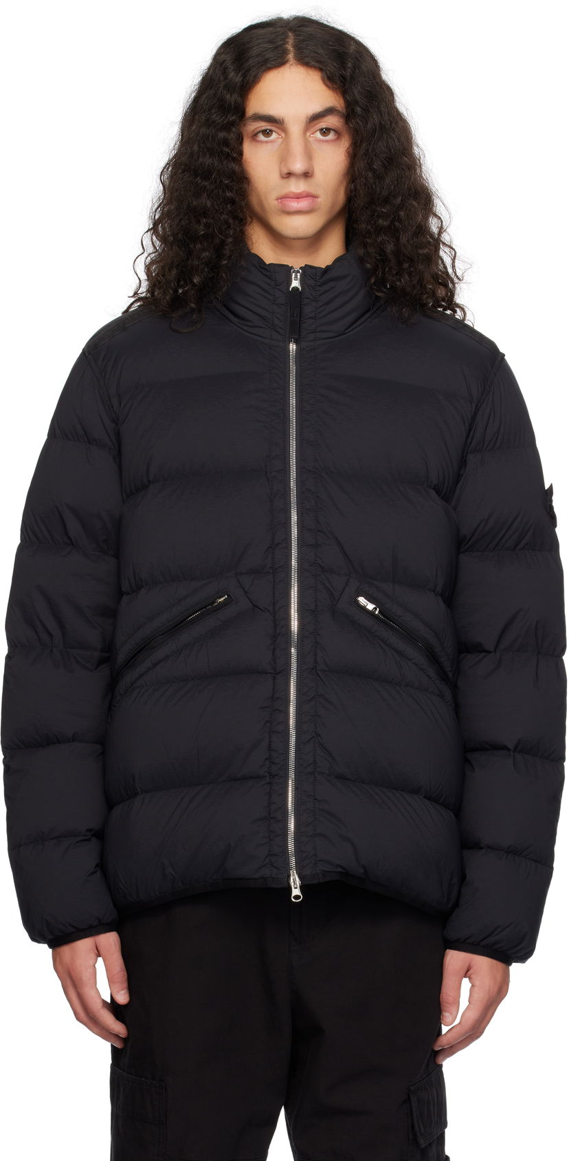 Pufferjacka Stone Island Stone Island Seamless Tunnel Nylon Down Jacket Svart | 811543028