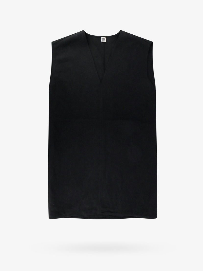 Linne TOTEME Black Sleeveless Blouse Svart | 242WRT1462FB0159001