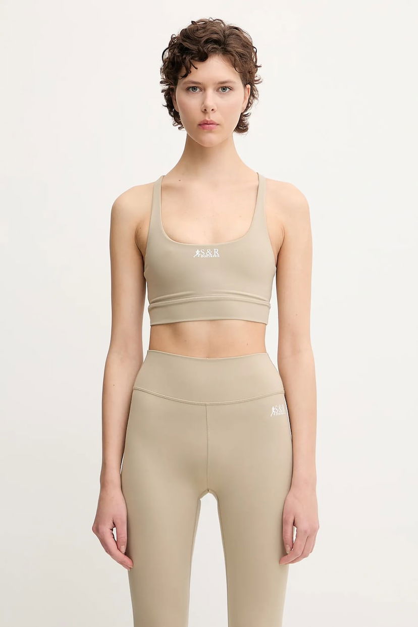 Behå Sporty & Rich Sporty & Rich Sr Runner Active Bra Beige | TO087622139GY15