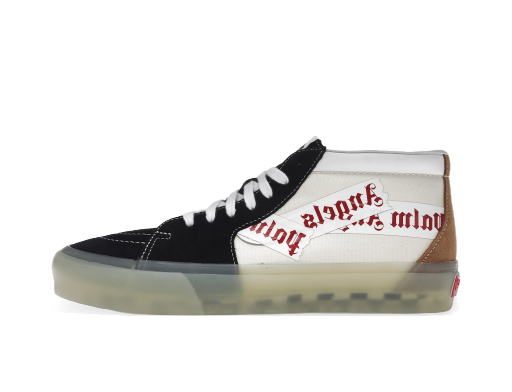 Skateboarding Vans Vault Sk8-Mid LX Palm Angels Black White Beige Vit | VN0A7TNHF78C
