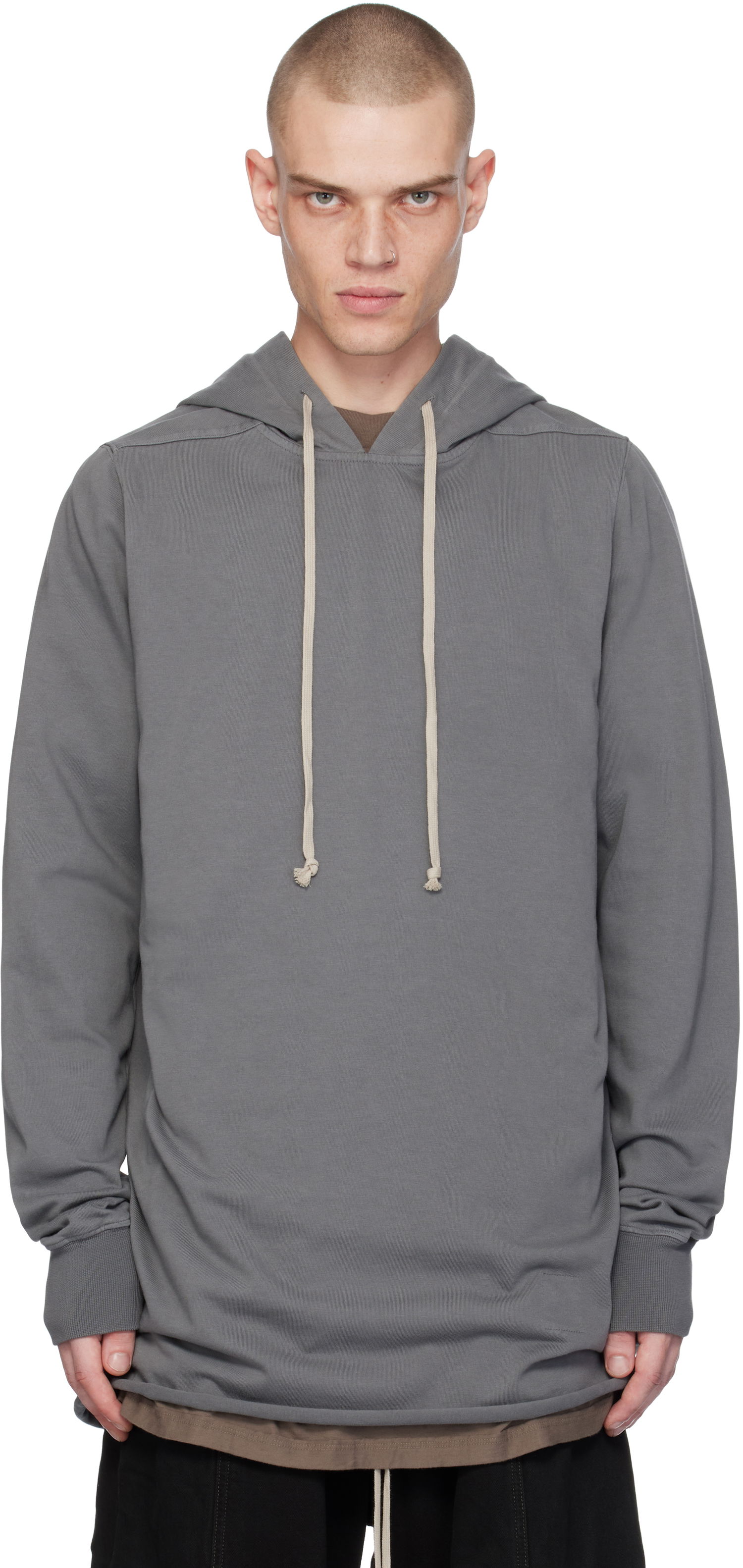 Sweatshirt Rick Owens Pullover Hoodie Grå | DU02D2285 RIG, 0